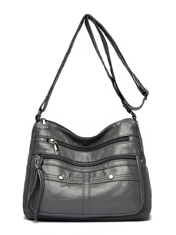 🔥【Προσφορά περιορισμένης διάρκειας】🔥Όμορφη, μαλακή δερμάτινη τσάντα με πολλαπλές τσέπες