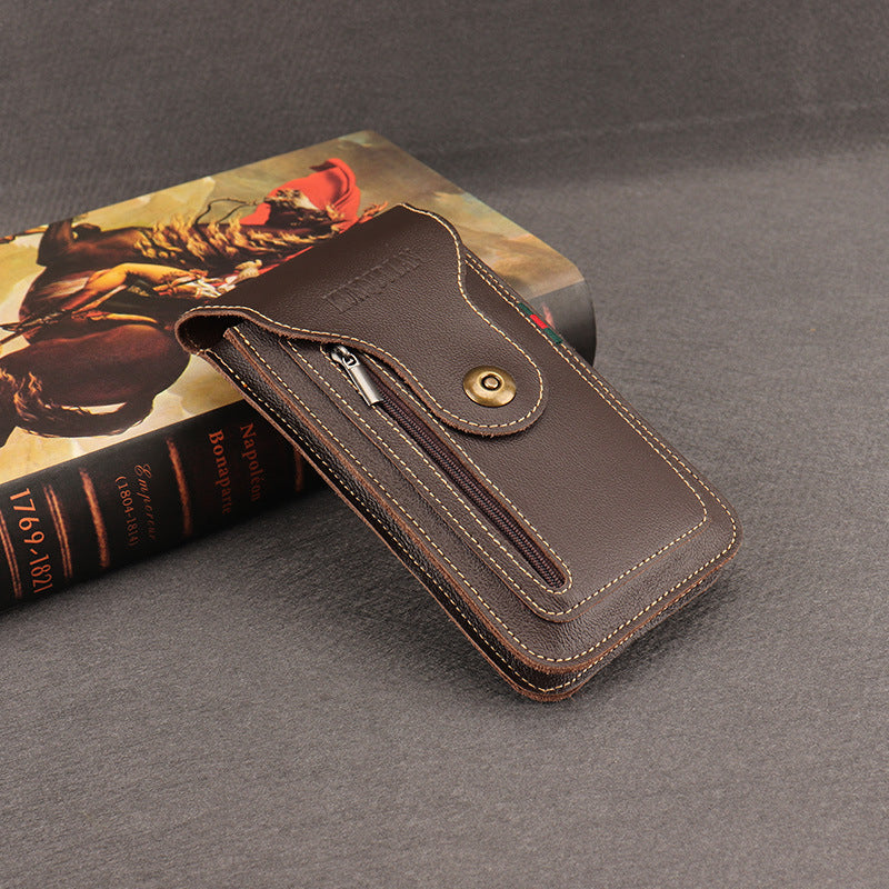 🔥【Χαμηλή τιμή τελευταίας ημέρας】Δερμάτινη τσάντα για κινητό τηλέφωνο για άνδρες