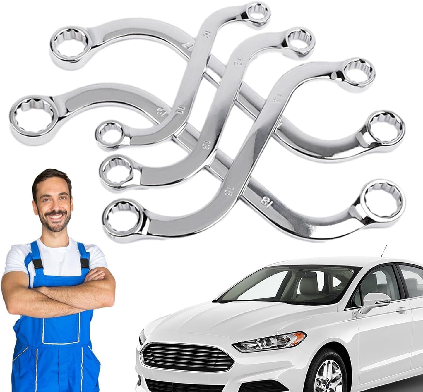 Σετ 5 κλειδιών καρυδάκια διπλής άκρης σε σχήμα S