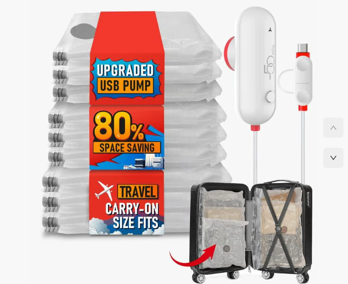 📦 50% έκπτωση! 🔥 Ηλεκτρικές σακούλες κενού αέρος USB, εξοικονομήστε 80% χώρο, επαναχρησιμοποιήσιμες ✈️