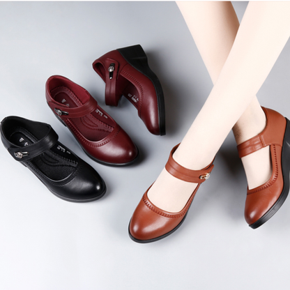 👠【35-41】Υψηλής ποιότητας μαλακά δερμάτινα παπούτσια μητέρας