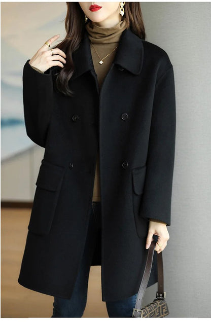 💖🔥 【Ειδική έκπτωση εποχικής αλλαγής -50%】 Νέα φθινοπωρινή-χειμερινή διπλής στρώσης κασμιρένια ζακέτα – Υψηλής ποιότητας