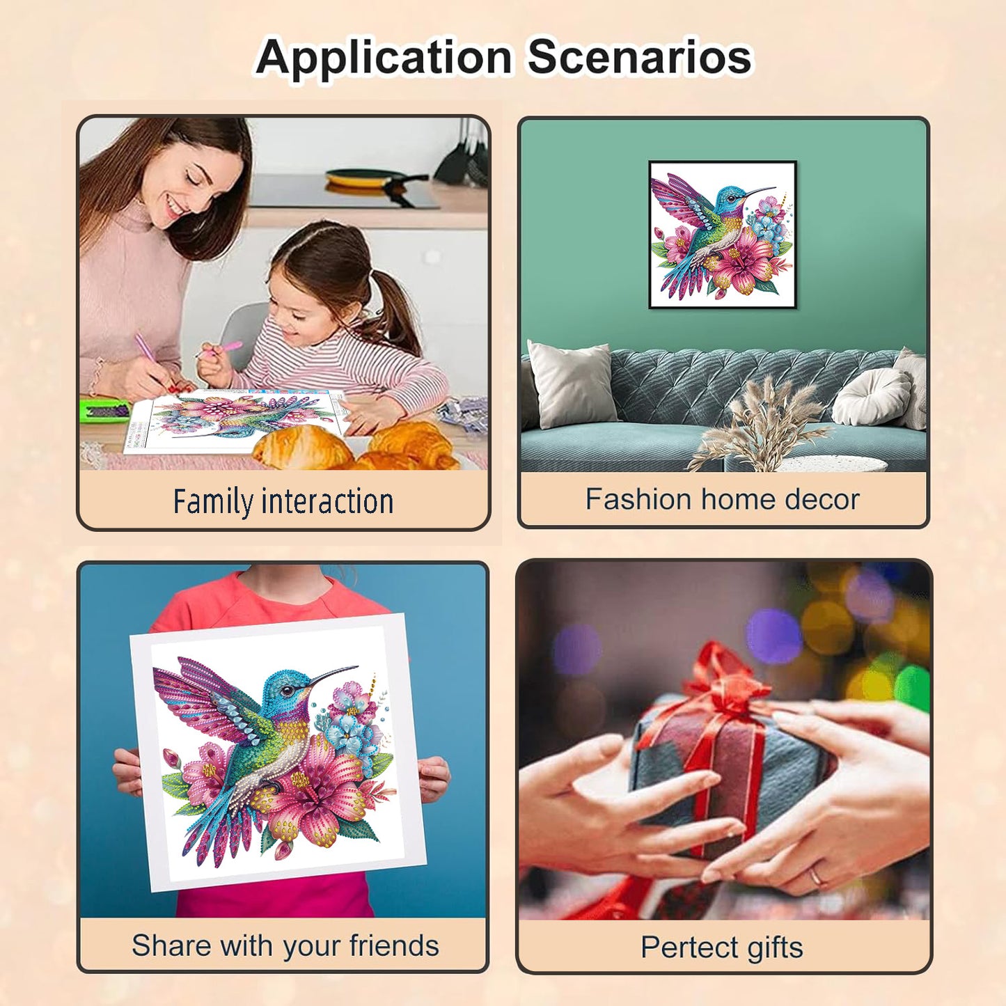 ✨【30cm*30cm】📢📢Ειδική προσφορά περιορισμένης διάρκειας! 💥 DIY χειροποίητο διακοσμητικό αυτοκόλλητο τοίχου με ζωγραφική με διαμάντια