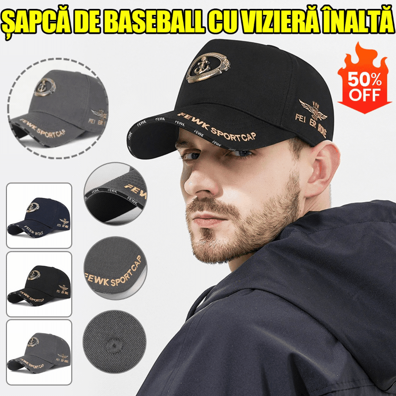 🔥😍Ειδική προσφορά🧢Αυθεντικό καπέλο μπέιζμπολ με μεταλλικό λογότυπο Anchor, Πεντάφυλλο καπέλο προστασίας από τον ήλιο, Ψηλή σόλα