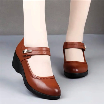 👠【35-41】Υψηλής ποιότητας μαλακά δερμάτινα παπούτσια μητέρας