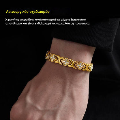 💎Μαγνητικό βραχιόλι Clover Diamond - Ανακαλύψτε το μυστικό σας για ανακούφιση από το στρες, μαγνητική βελτίωση ευεξίας
