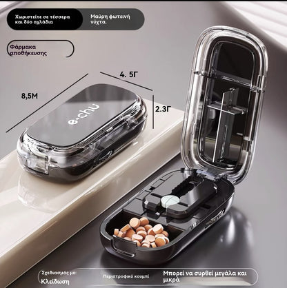 🔥【Χαμηλή τιμή για περιορισμένο χρονικό διάστημα】👍🌈Φορητό κουτί για κοπή χαπιών