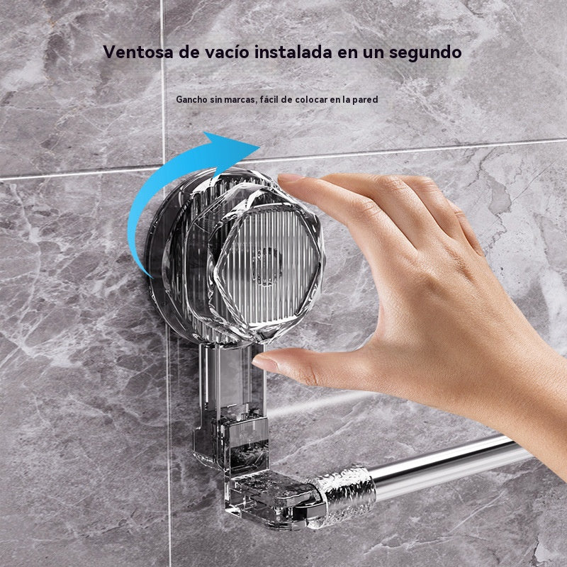 🚿✨🔥Ζεστή πώληση σε χαμηλή τιμή🔥 Ρυθμιζόμενη μπάρα πετσέτας με βεντούζα: Δεν απαιτείται τρύπημα, δεν φθαρεί και προσφέρει άνετη λαβή.