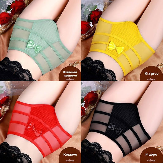 🔥😍Ειδική προσφορά περιορισμένης διάρκειας【Σετ 4 τεμαχίων】🩲♥Ψηλόμεσο εσώρουχο για έλεγχο της κοιλιάς, σέξι δαντέλα, νέο στυλ 2026, αδυνάτισμα της κοιλιάς.