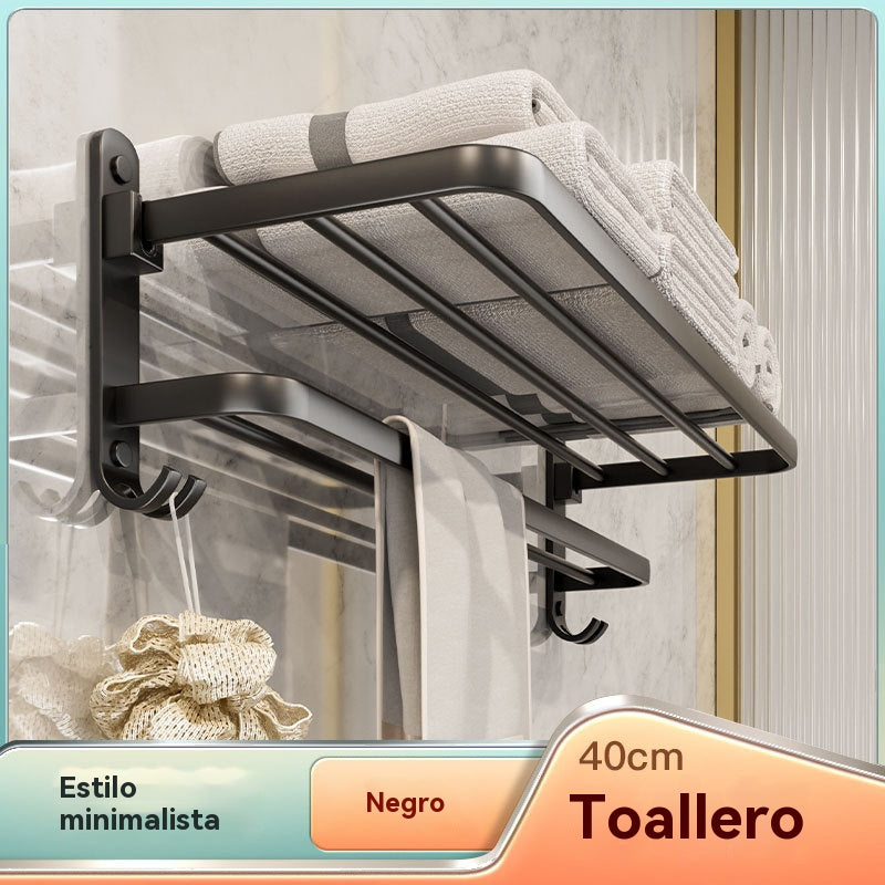 Οργανωτής πετσετών τοποθετημένος στον τοίχο, δεν απαιτείται τρύπημα