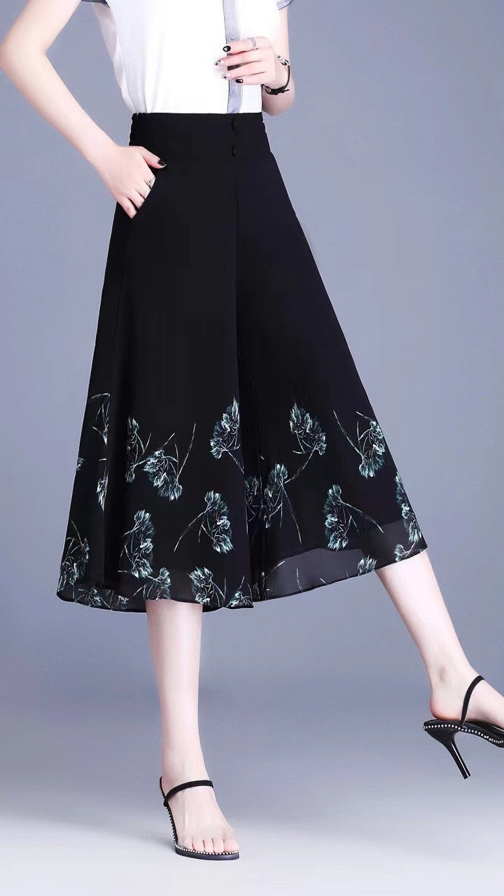 [🔥 (M-4XL) Νέο καλοκαιρινό γυναικείο ψηλόμεσο, καθημερινό λεπτό παντελόνι σιφόν