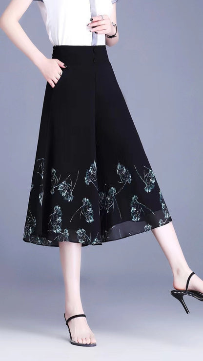 [🔥 (M-4XL) Νέο καλοκαιρινό γυναικείο ψηλόμεσο, καθημερινό λεπτό παντελόνι σιφόν