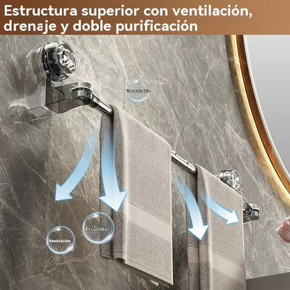 🎁【Αγοράστε 1 και πάρτε 1 δωρεάν】✨🚿Ελαφρύς σχεδιασμός χωρίς τρυπήματα — Αναδιπλούμενη βάση πετσετών με βεντούζα