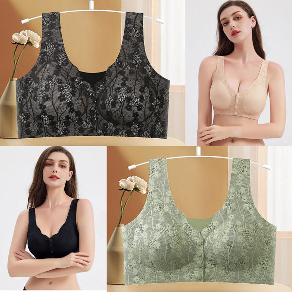 😍【Πακέτο 5 τεμαχίων】【40-100kg】Γυναικείο σουτιέν underwire με κουμπιά μπροστά