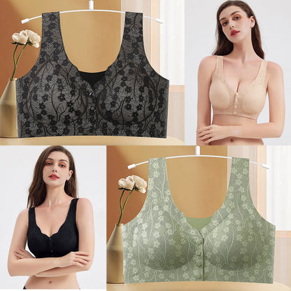 😍【Πακέτο 5 τεμαχίων】【40-100kg】Γυναικείο σουτιέν underwire με κουμπιά μπροστά