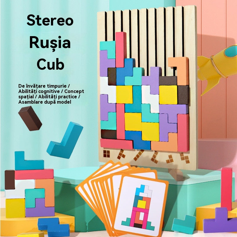 🧩Κατασκεύασε, Μάθε και Ανάπτυξε! ✨ Ξύλινο στοίβαγμα παζλ – εκπαιδευτικό παιχνίδι