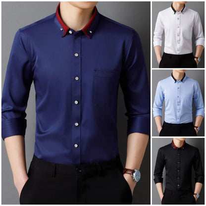 👔【S-4XL】2025 Το νέο αναπνεύσιμο επαγγελματικό casual ανδρικό πουκάμισο