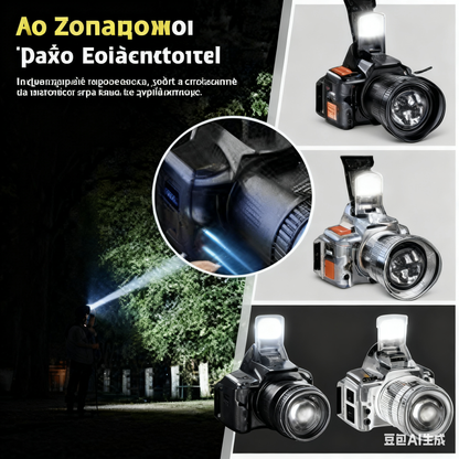 💡【Χαμηλή τιμή για περιορισμένο χρονικό διάστημα】Ισχυρός φακός κεφαλής με αισθητήρα κίνησης και ζουμ, επαναφορτιζόμενη μπαταρία και μεγάλη διάρκεια ζωής