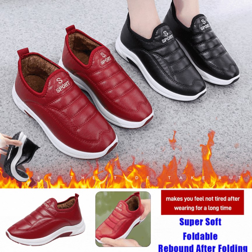 👢💗【35-41】Νέου στυλ Χειροποίητα Γνήσιο Δέρμα Αντιολισθητικές Γυναικείες Βαμβακερές Μπότες