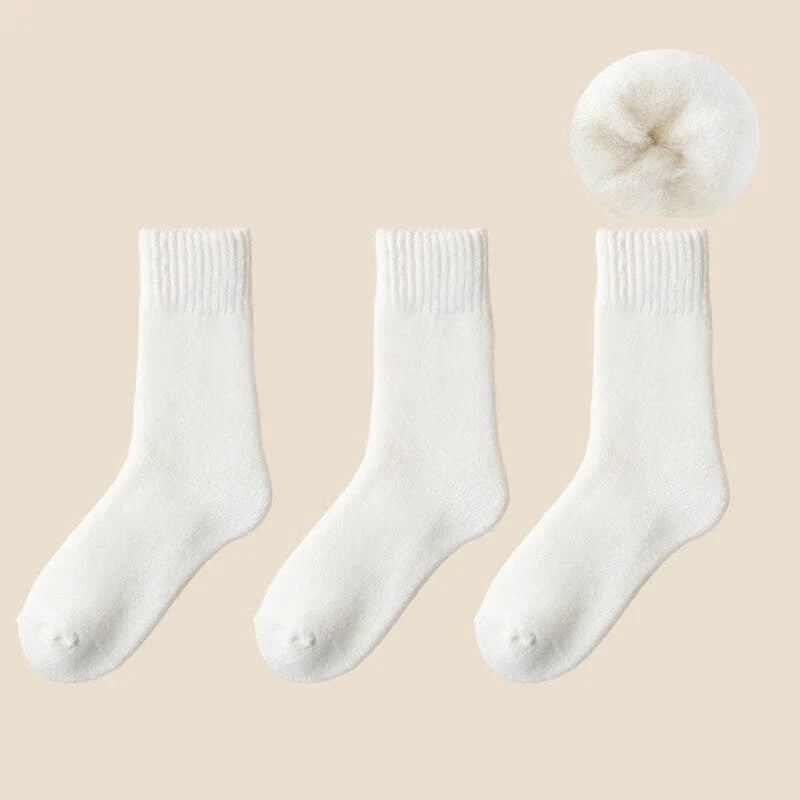 🔥😍Ειδική προσφορά περιορισμένης διάρκειας🧦【3 ζεύγη】Χειμερινές παχύτερες ζεστές κάλτσες Mid-Calf