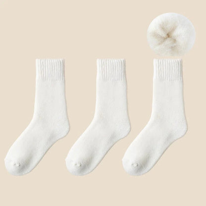 🔥😍Ειδική προσφορά περιορισμένης διάρκειας🧦【3 ζεύγη】Χειμερινές παχύτερες ζεστές κάλτσες Mid-Calf