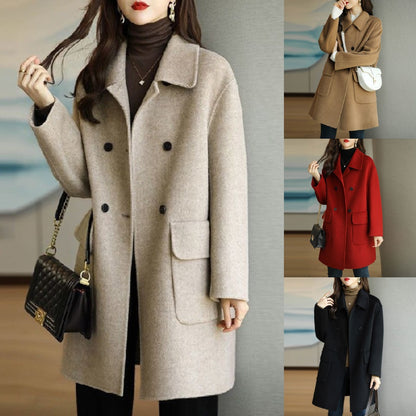 💖🔥 【Ειδική έκπτωση εποχικής αλλαγής -50%】 Νέα φθινοπωρινή-χειμερινή διπλής στρώσης κασμιρένια ζακέτα – Υψηλής ποιότητας