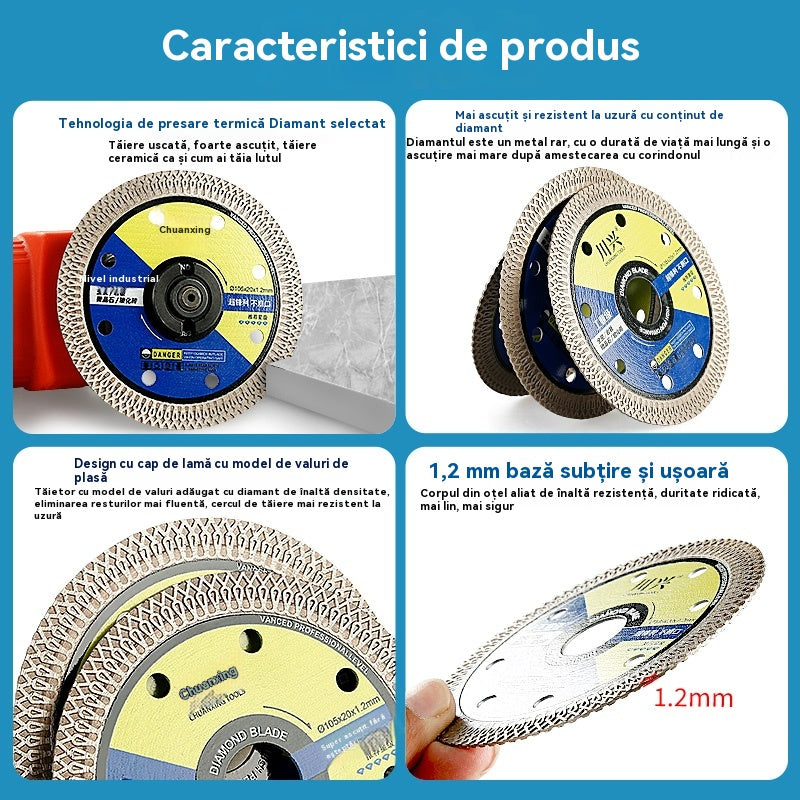 [3/6 τεμ.] Δίσκοι κοπής χωρίς σκόνη για πέτρινες πλάκες, πορσελανάτα και κεραμικά πλακίδια