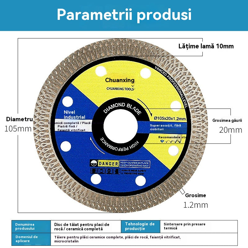 [3/6 τεμ.] Δίσκοι κοπής χωρίς σκόνη για πέτρινες πλάκες, πορσελανάτα και κεραμικά πλακίδια