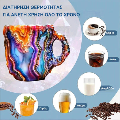 🥰【Αγοράστε 1, πάρτε 1 δώρο】[Υγεία + Κοντά στη φύση] Φλιτζάνι καφέ από ορυκτό κρύσταλλο