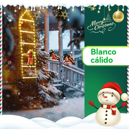 🌲🎅Φως σκάλας LED Άγιου Βασίλη - Ηλιακή και USB τροφοδοτούμενη χριστουγεννιάτικη διακόσμηση εξωτερικού και εσωτερικού χώρου