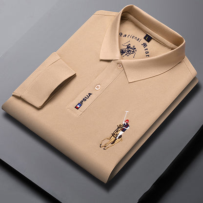 2024 Νέο μακρυμάνικο πουκάμισο πόλο για άνδρες