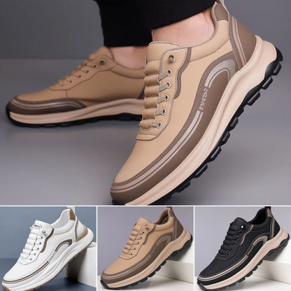 🔥🔥[39-45] Αδιάβροχα και ανθεκτικά στη σκόνη δερμάτινα αθλητικά παπούτσια με μαλακή σόλα και άνετη χρήση