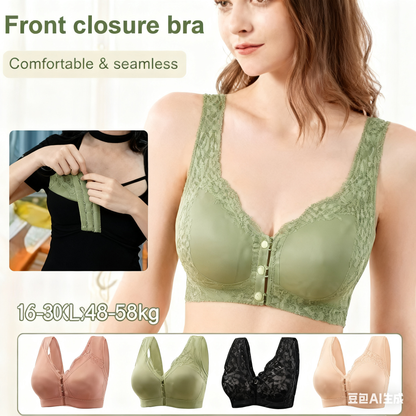 😍【Πακέτο 6 τεμαχίων】【40-100kg】Γυναικείο σουτιέν underwire με κουμπιά μπροστά