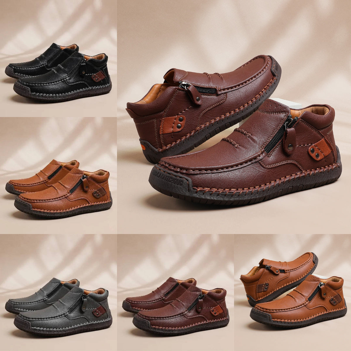 ✨🥾【38-48】【Ανδρικά παπούτσια υψηλής ποιότητας】Ανδρικά μποτάκια οδήγησης, δέρμα υψηλής ποιότητας, χειροποίητα, στήριξη καμάρας