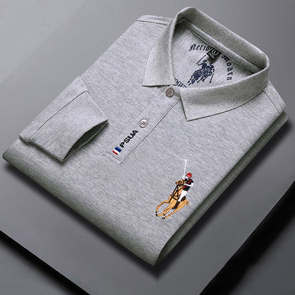 2024 Νέο μακρυμάνικο πουκάμισο πόλο για άνδρες
