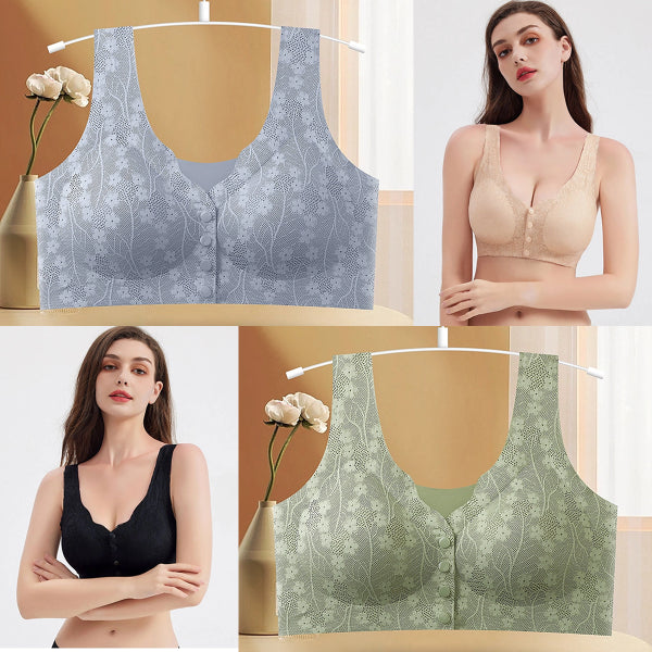 😍【Πακέτο 5 τεμαχίων】【40-100kg】Γυναικείο σουτιέν underwire με κουμπιά μπροστά