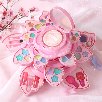 👸💄🎁🔥🔥Παιδικό περιστρεφόμενο σετ καλλυντικών, παιχνίδια μακιγιάζ, κοσμήματα πριγκίπισσας, χριστουγεννιάτικο δώρο, βερνίκι νυχιών