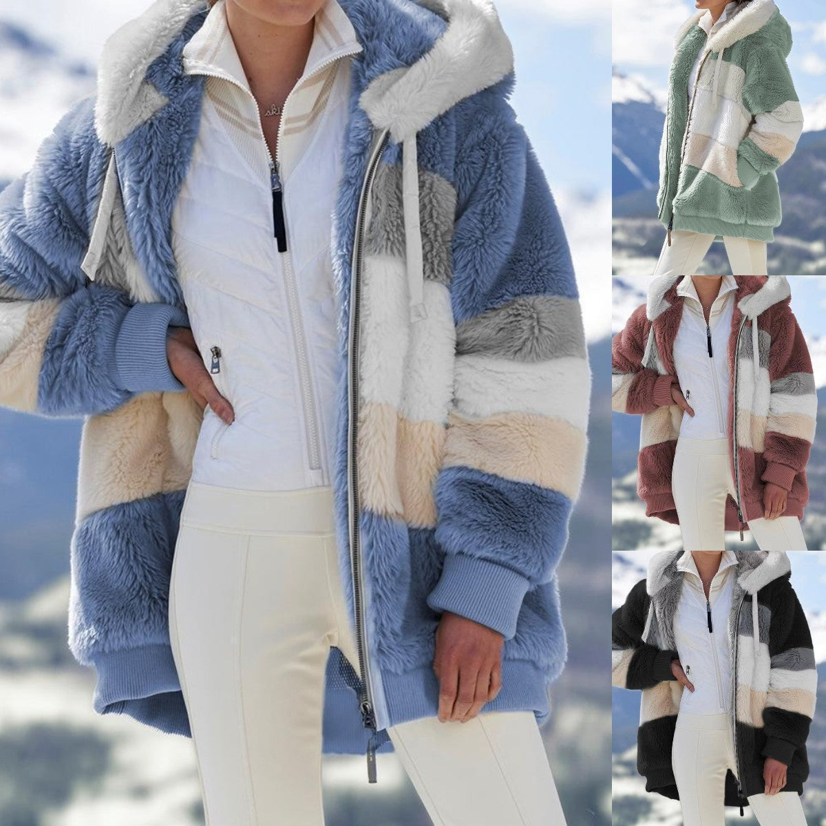 💖✨Μοντέρνο βελούδινο σακάκι με κουκούλα για γυναίκες