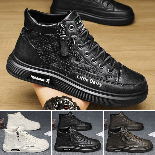 🔥【39-44】Ανδρικά Casual Ψηλά Αθλητικά Παπούτσια με Πλαϊνό Φερμουάρ