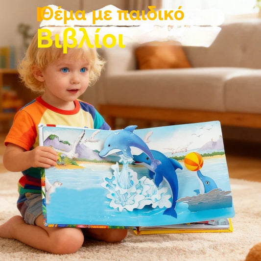 【Αγοράστε 2, πάρτε 2 δωρεάν】4 τεμάχια 🎁🎁 3D βιβλίο με αναδυόμενα παράθυρα με ζώα