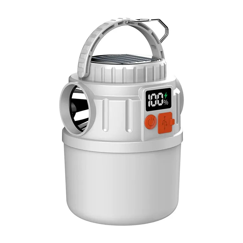 🎁🏕️🌞🔥Αγοράστε 1 και πάρτε 2 δωρεάν🔥Εξωτερικό πολυλειτουργικό ηλιακό φως LED με επαναφορτιζόμενη ψηφιακή οθόνη έκτακτης ανάγκης για κάμπινγκ