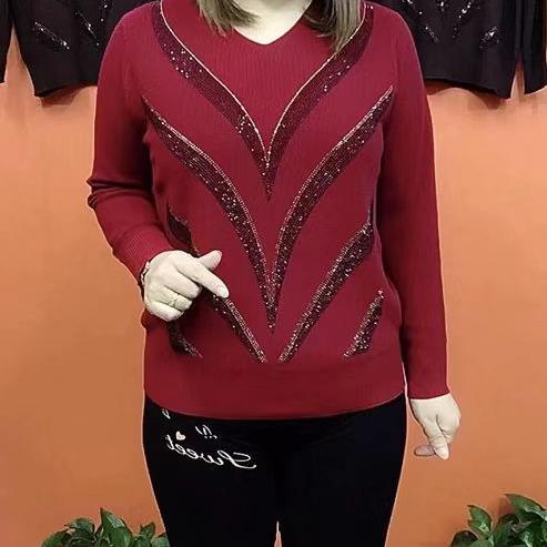 🔥【XL-6XL】Πλεκτό Πουλόβερ Αδυνατίσματος με Ελαστικό Ριχτό Ρίγες 2025