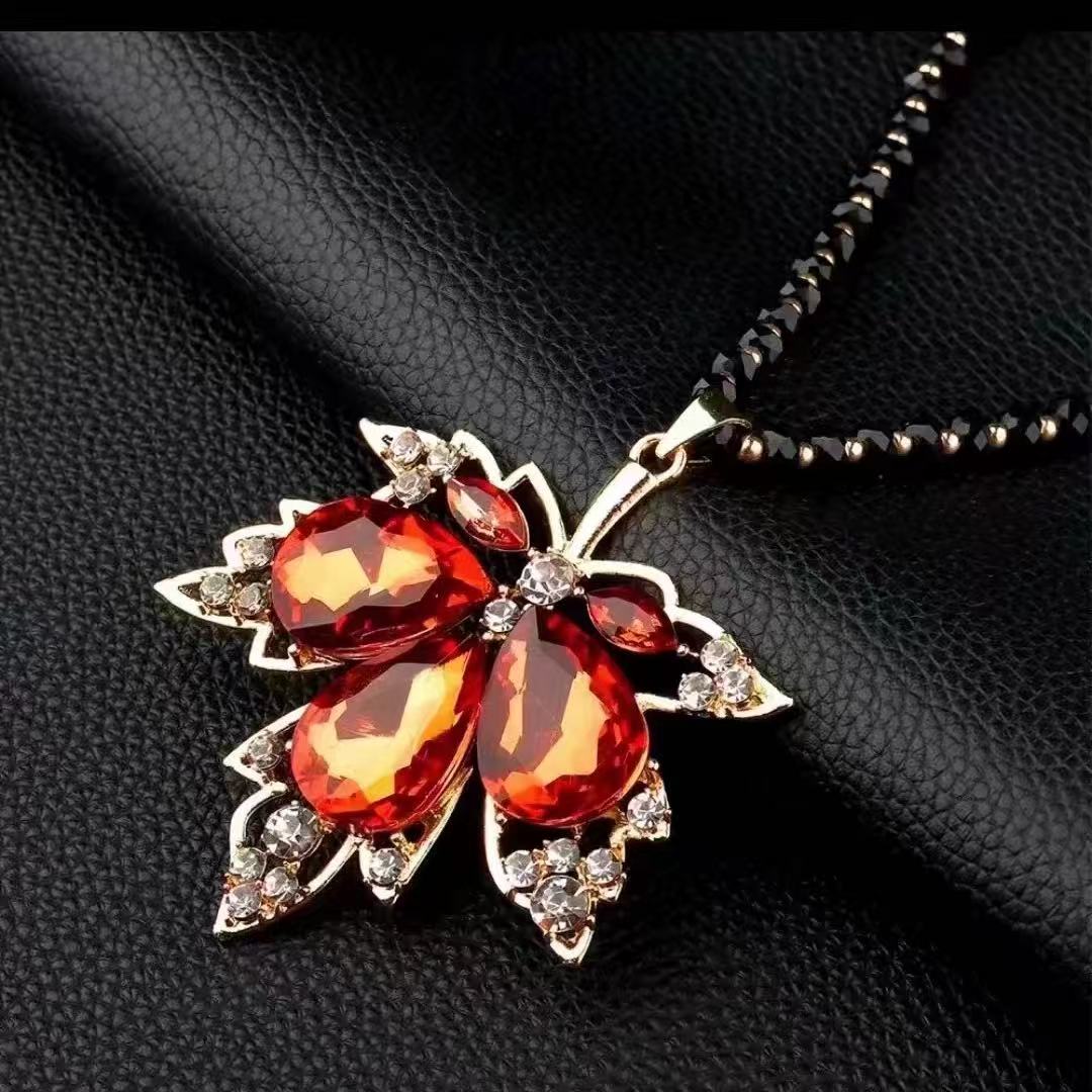 🔥Προσφορά περιορισμένης διάρκειας🔥Αλυσίδα Πουλόβερ Φθινόπωρο/Χειμώνας - Κομψό μενταγιόν κοσμημάτων με κρυστάλλινη αλυσίδα