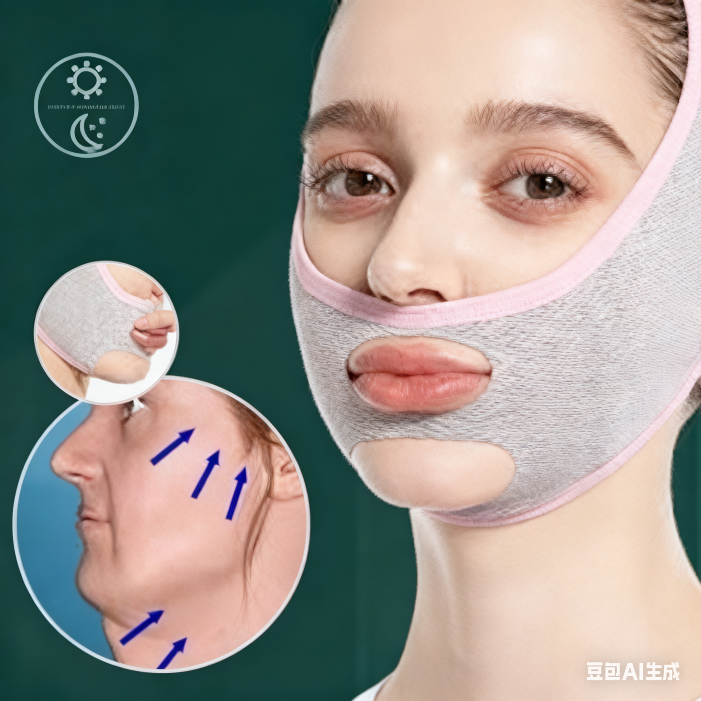 [Αγοράστε 1 και πάρτε 1 δωρεάν] Επίδεσμος προσώπου που ανυψώνει και συσφίγγει το δέρμα, αφαιρεί τις γραμμές και τα διπλά πηγούνια