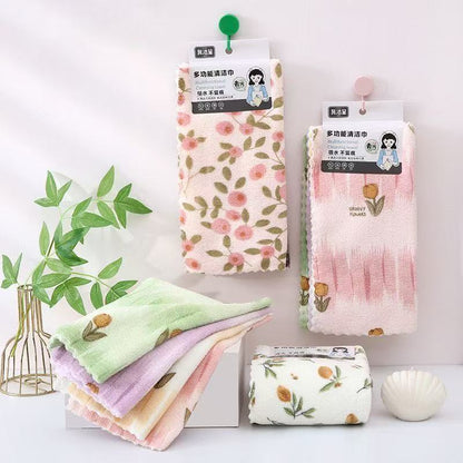 🧼💢✨ Πετσέτες κουζίνας από κοραλί φανέλα για οικιακή χρήση