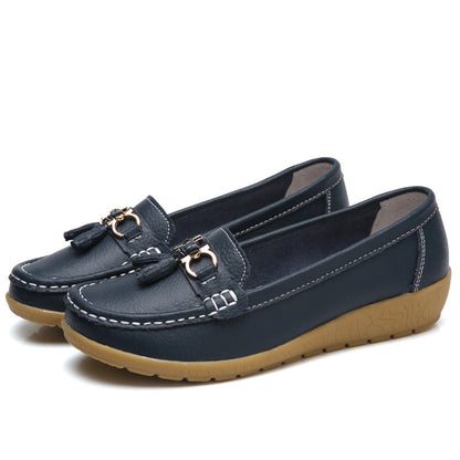 🔥【35-44】2025 νέα μοντέρνα δερμάτινα casual παπούτσια για γυναίκες