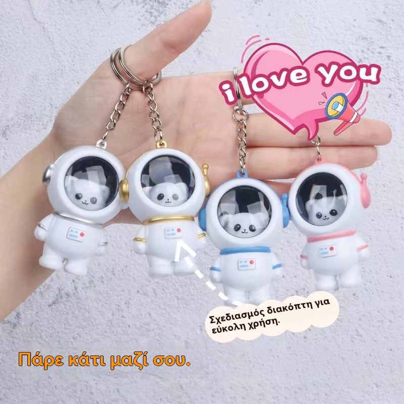 🔥【Αγοράστε 1 Πάρτε 1 Δωρεάν】❤i love you❤ Μπρελόκ Star Sky Astronaut Χαριτωμένο Ομιλιόμενο Αστροναύτη Δημιουργικό Νυχτερινό Φως