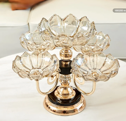 Πιάτο φρούτων οικιακής χρήσης πολυστρωματικό ευρωπαϊκό κρυστάλλινο γυαλί