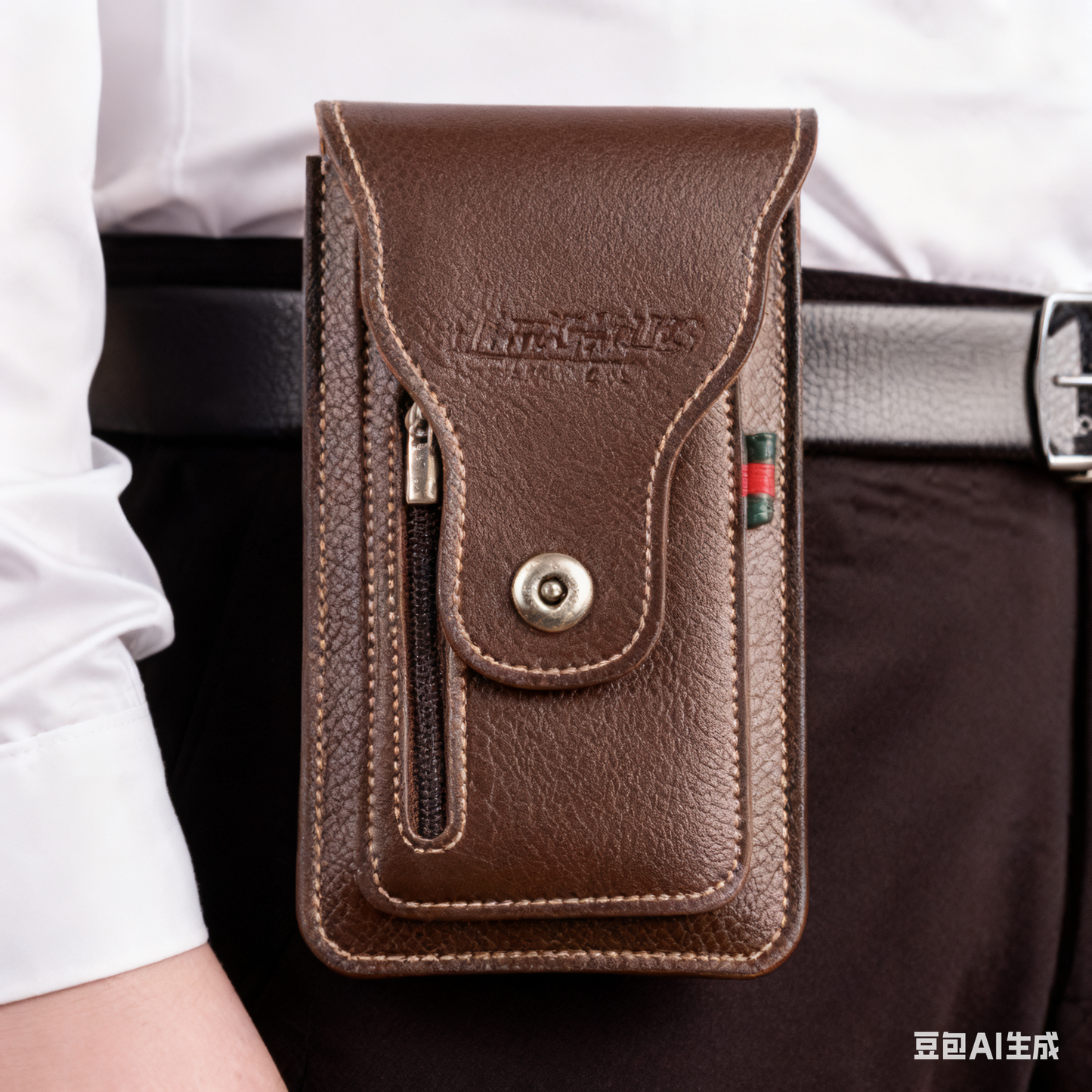 🔥【Χαμηλή τιμή τελευταίας ημέρας】Δερμάτινη τσάντα για κινητό τηλέφωνο για άνδρες