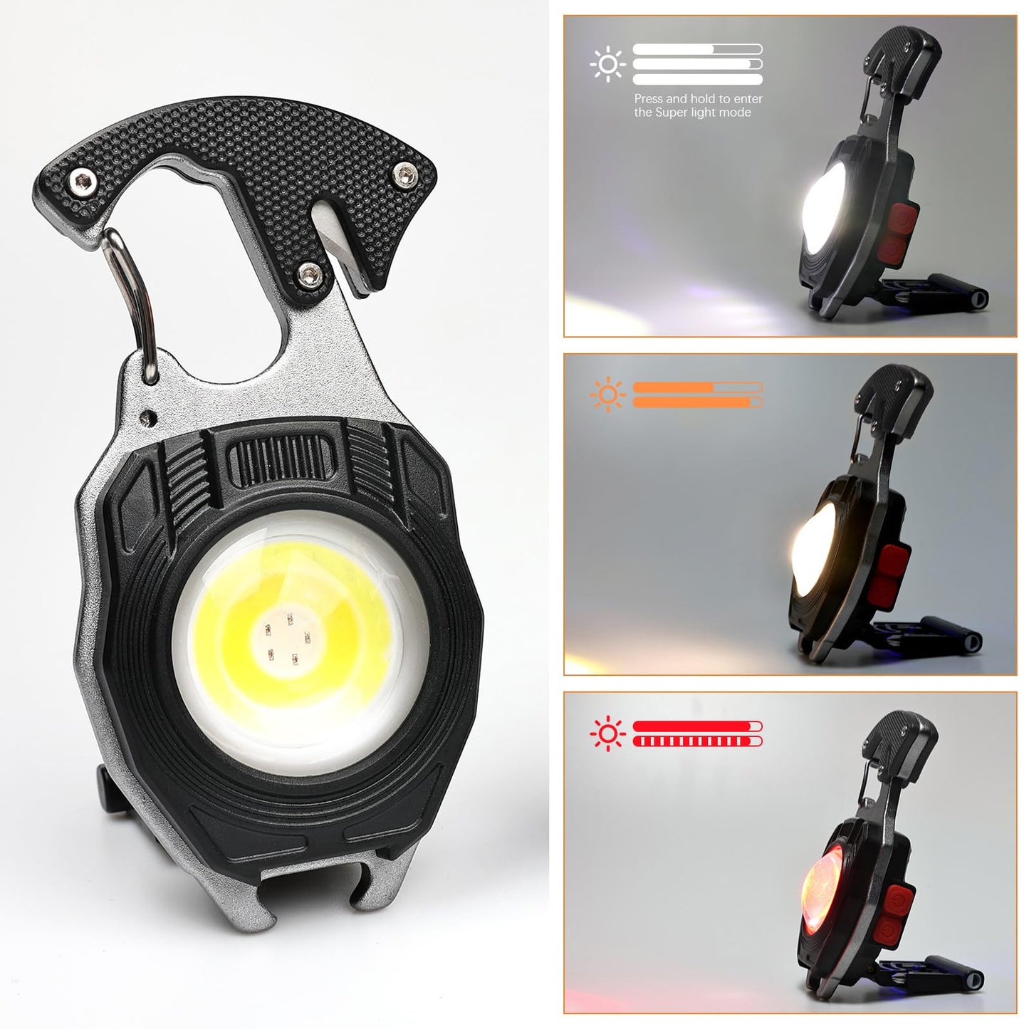 2 τεμάχια 26 ευρώ 【Αγοράστε 1 και πάρτε 1 δωρεάν】2 τεμάχια 26 ευρώ -Πολυλειτουργικό μπρελόκ εξωτερικού χώρου 6 σε 1 με ισχυρό φως και λειτουργία ανάφλεξης.